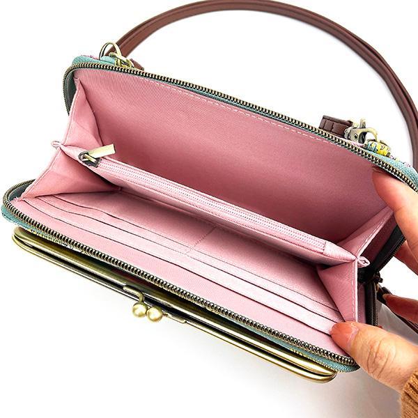 Mizumori Ado Jacquard Wallet Shoulder Bag Hana Mint Ado-chan