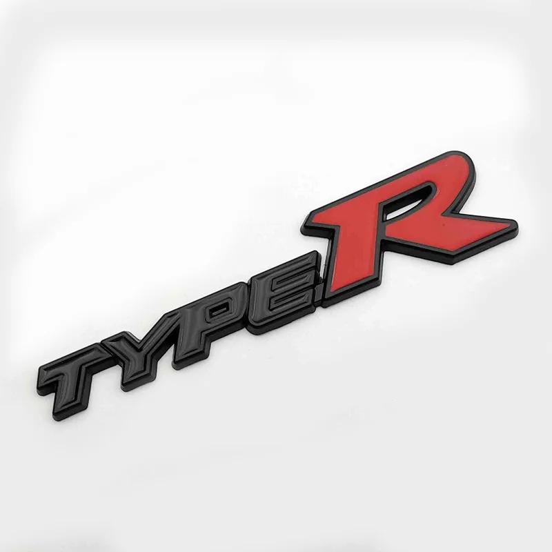 COT1 3D Metal Type S Logo Type R Emblem Letters Car Trunk Badge For Honda Accord Civic FK2 FN2 EP3 Type S R Sticker Accessories