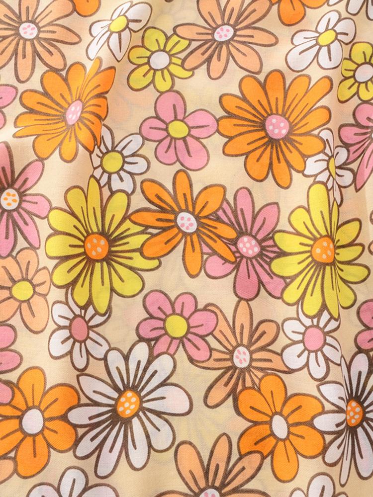 Элегантный женский сладкий цветочный принт с кисточками пляжный шелковый шарф-шаль Femme Mujer Парео Шарф-бафф Бандана Летний