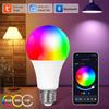 220В 9Вт 15Вт 18Вт Tuya Умная Bluetooth Лампа E27 Сменная Цветная RGB Лампа Управление через Приложение Smart Life Функция Диммирования Таймер Лампа