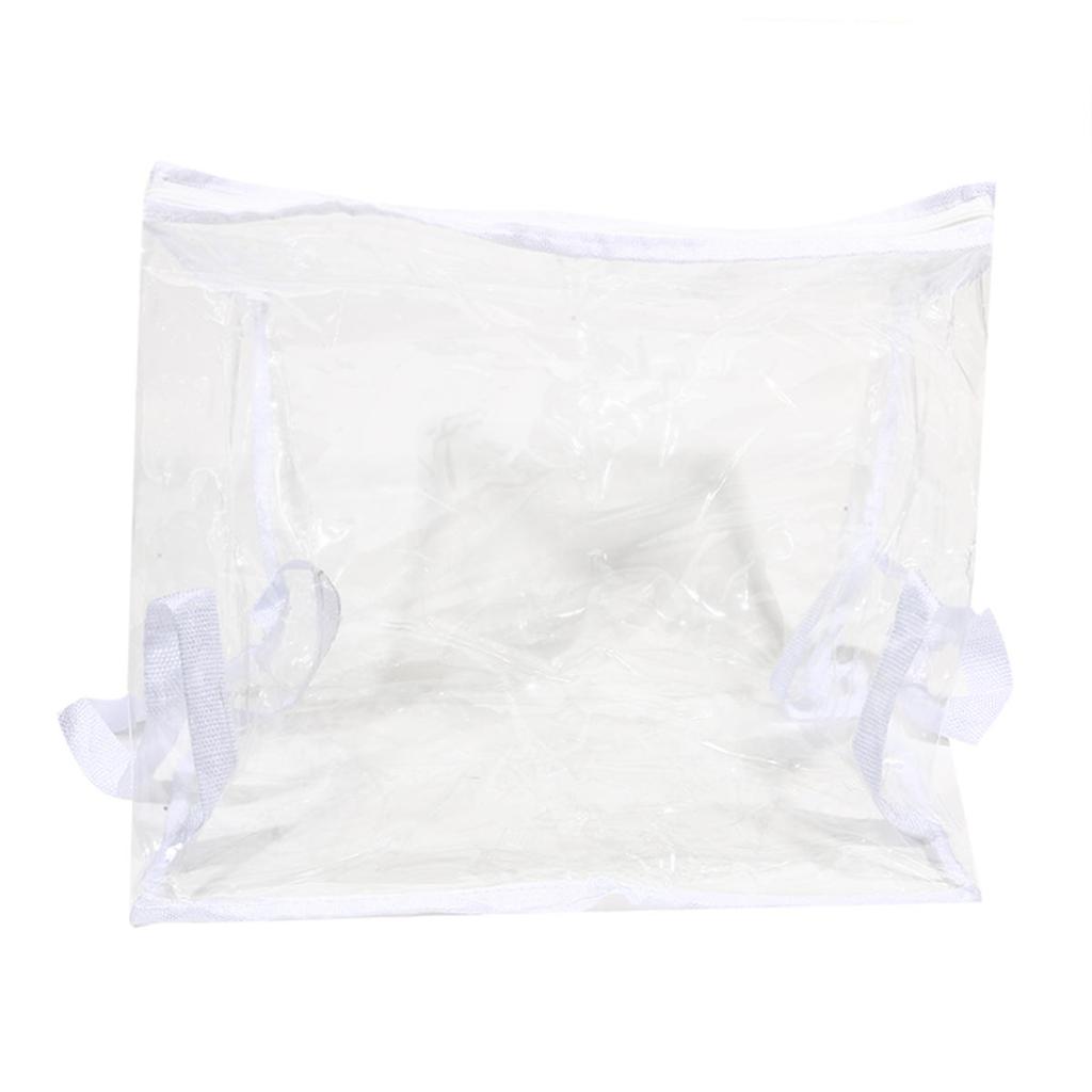 Multifunctional Toy Doll Storage Bag Household Large Capacity Portable Waterproof Book Sorting Organizer PVC Foldable Transparent Basket