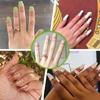 10PC Nail Rings Recyclable Removable Nail Ring Environmentally Friendly DIY Adjustable Metal Open Ring No Fading Multicolor