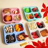 2pcs 4-compartment bento boxes with lids, microwave & dishwasher safe, 4 colors, ideal for meal prep, office, camping & school