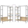 Clothing Rack with Shelf Brown 120 x 44 x 160 cm Engineered Wood