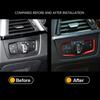 2 шт. ABS фара переключатель рамка отделка регулировка наклейка для BMW F30 F31 F32 F34 3 4