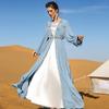 Women's Clothes Handmade Rhinestone Long Cardigan Outer Loose Burqa Muslim Dress