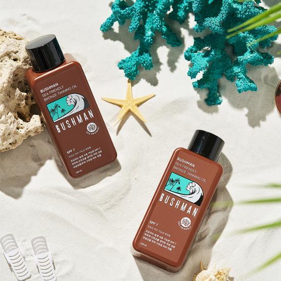 Bushman Sea Friendly Бронзовое масло для загара, 190 мл, специальное (+ Ежедневный солнцезащитный крем 20 мл)