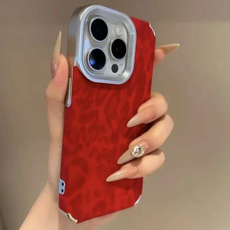 Роскошный мягкий силиконовый кожаный чехол с леопардовым принтом для iPhone 11 12 13 14 15 16 Pro Max 16 Plus противоударный бампер