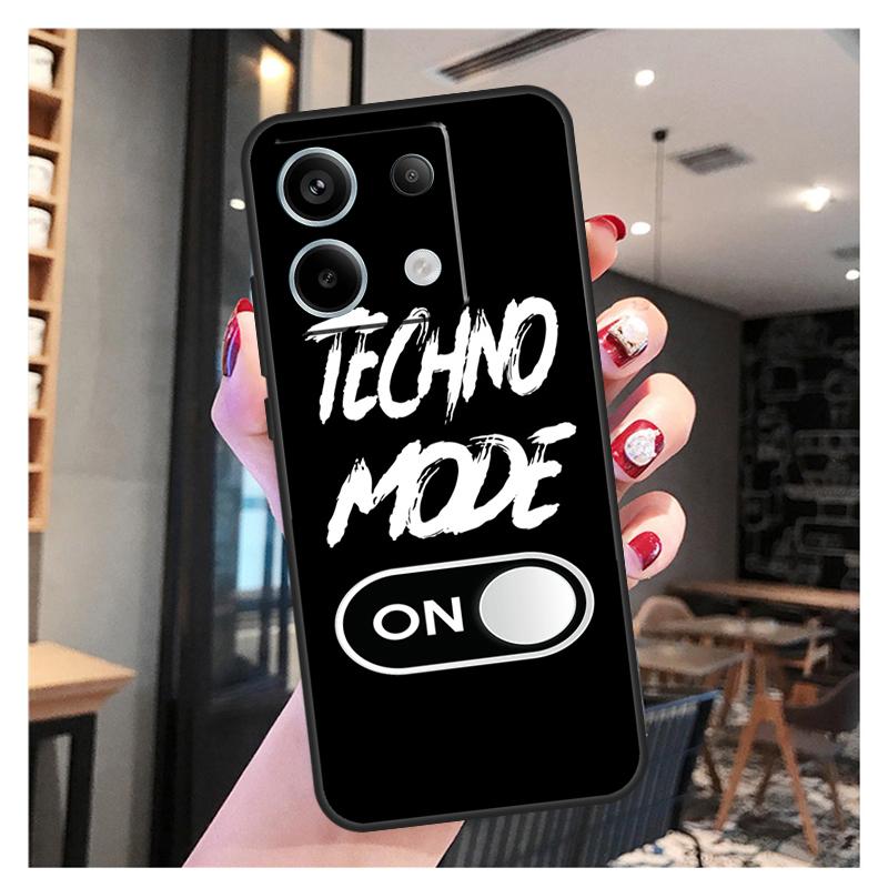 Чехол с цитатами о техно-музыке для Xiaomi Redmi Note 13 Pro 12 11 9 10 12S 11S 10S 9S Redmi 13 12 10C 12C 13C