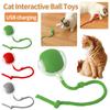 Электрические игрушки для кошек с мячом, автоматический катящийся мяч, искусственный хвост, перезаряжаемая умная интерактивная игрушка для питомцев, дрессировка собак и кошек, имитация мыши