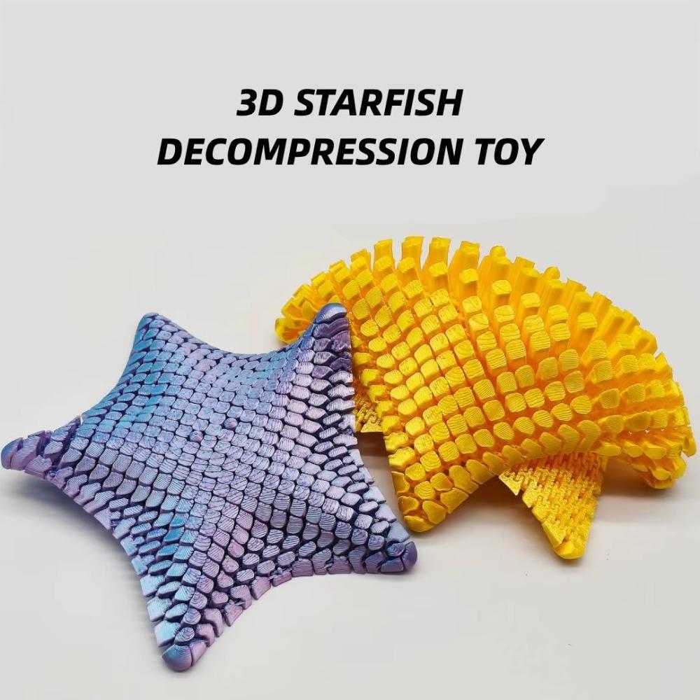 Moveable Joints Starfish Decoration Colorful Movable Starfish Toy Office Desk