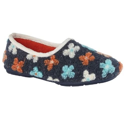 Sleepers Womens/Ladies Gracie Floral Memory Foam Slippers