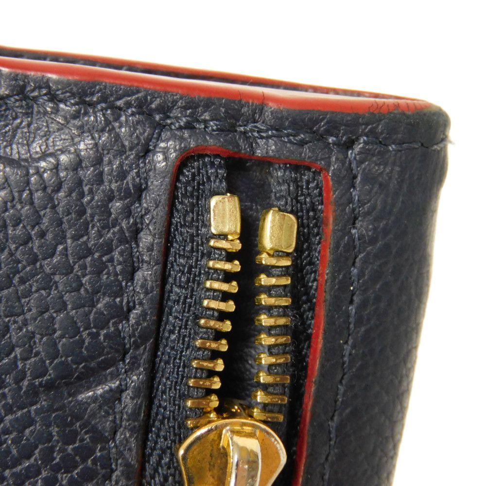 Б/у 12564 Pochette Cle M62017 7943 Брелок Компактный кошелек RFID Monogram Empreinte Морской Красный Унисекс из Японии