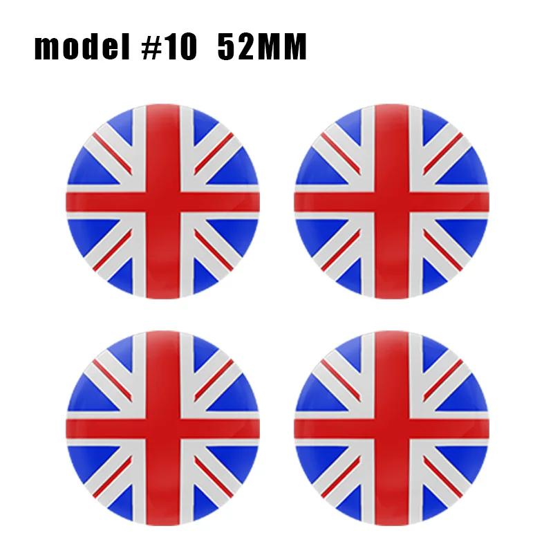 4PC 52mm Epoxy Car Styling Wheel Center Hub Caps Emblem Badge Stickers For MINI COOPER One S JCW R50 R53 F55 F56 R57 R58 R59 R60 mjewr55