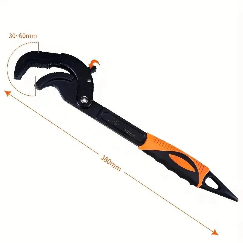 1 шт. 14-30/30-60 мм универсальный трубный ключ гаечный ключ с открытым зевом углеродистая сталь защелкивающийся инструмент сантехник многофункциональный ручной инструмент