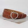 Пряжка Любовь Пояс Простой Универсальный Полый Модный Персонализированный Джинсовый Пояс Женский