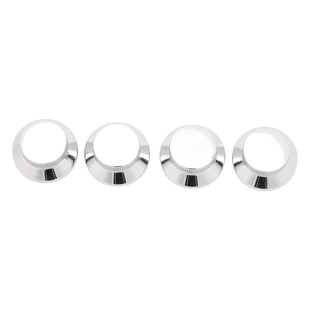 4Pcs Top Hat Knobs Electric Guitar Volume Tone Control Metal for Potentiometer Bass