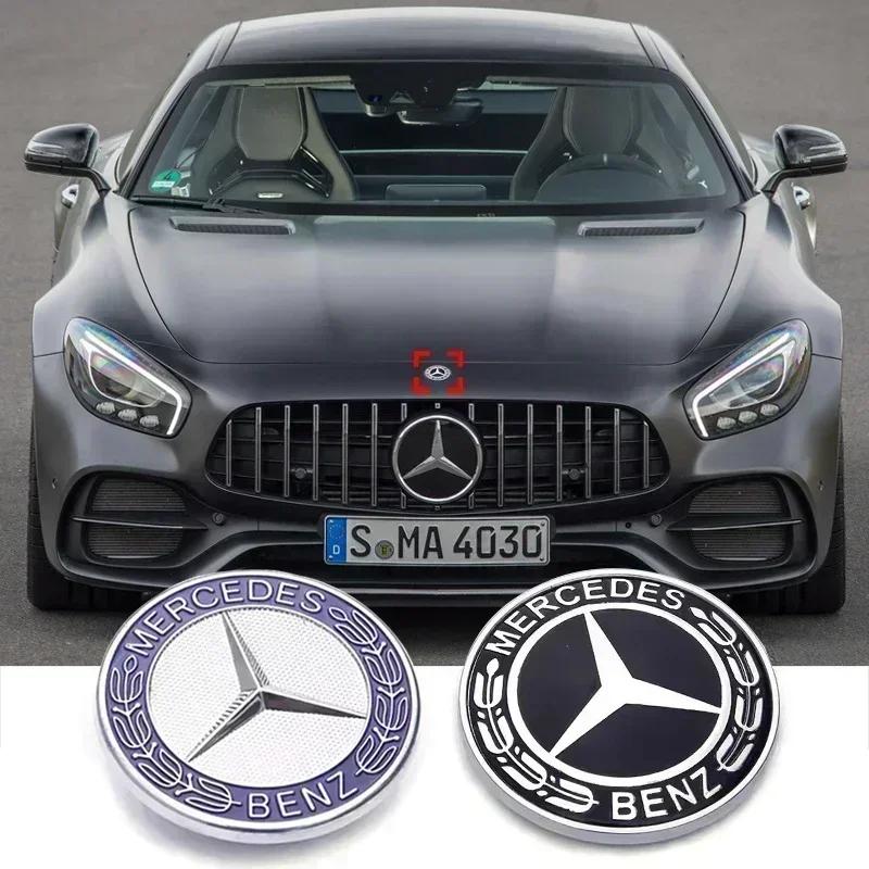 Car Engine Logo Metal Flat Hood Emblem Front Badge Accessories For Mercedes Benz AMG W204 W205 W203 W211 W212 W213 W201 W210 aqq123 FKL4