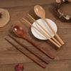 Reusable Portable Tableware With Box Cutlery Set Camp Wooden Chopsticks Spoon Set  Adults/Students