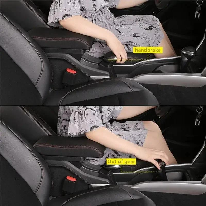 gzcr6 Car Armrest Box For SEAT IBIZA  2017-2024 Leather Arm Rest Center Console Storage USB Arm Rest Decoration Interior Parts
