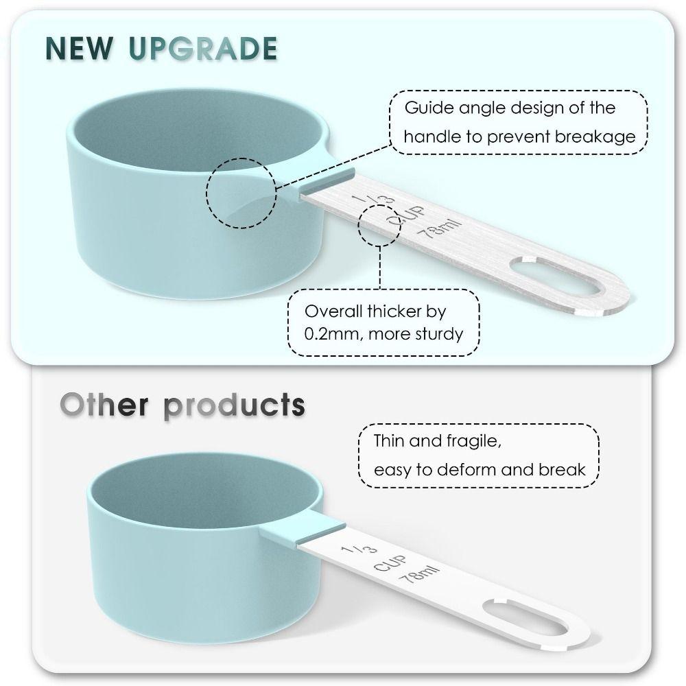 10PCS Plastic Measuring Spoons Set Stackable Nesting Measure Cup Kitchen Gadget