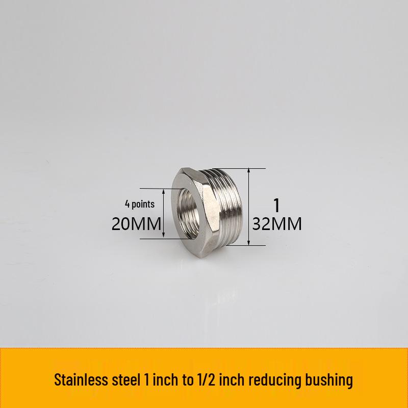 Переходной ниппель из нержавеющей стали 304, наружная/внутренняя резьба, утолщенный, 6 точек на 4 точки, 4 точки на адаптер для манометра M14