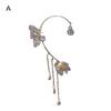 1Pc Butterfly Earrings Tassel Design Exquisite Fade-Resistant Painless Easy-wearing Decorative Metal Elegant Butterfly Style Ear Clip Jewelry Birthday