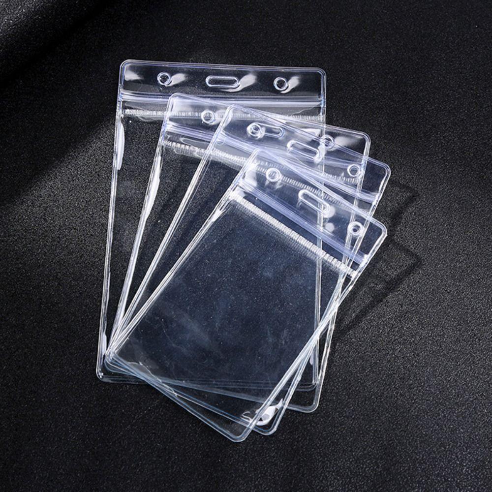 1PC PVC ID Card Badge Holder Transparent Name Card Protector Cover New Employee Card Case