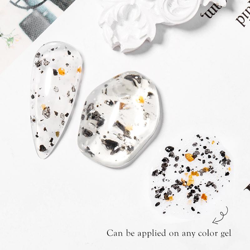 Mtssii 6 мл золотой блестящий гель-лак для ногтей с эффектом перепелиного яйца, прозрачный верхний слой, полуперманентный замачиваемый УФ-гель