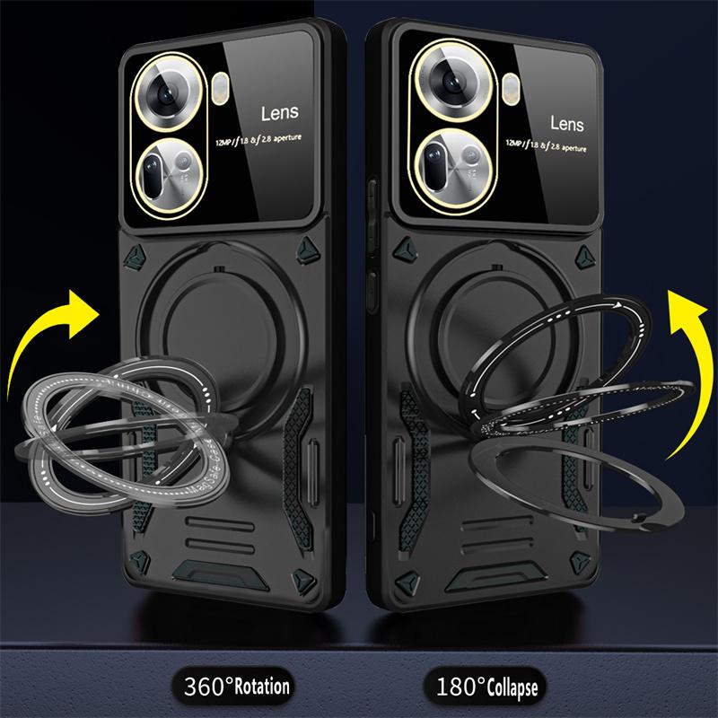 Для Oppo Reno 11 5g чехол CPH2599 противоударный подставка магнит кольцо бронированный телефон чехлы для Oppo Reno11 5G глобальный 6.7" задняя крышка