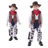 5Pcs Western Cowboy Costumes Cowboy Vest Bandana Shirt Pants Cap Halloween Fancy Dress Accessories Western Outfits