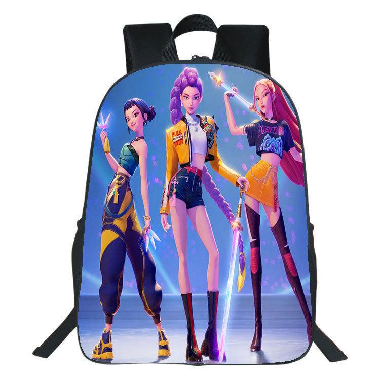 Demon Hunters Student & Kids 40CM Backpack - KPop Huntress Twin Shoulder Bag CLE