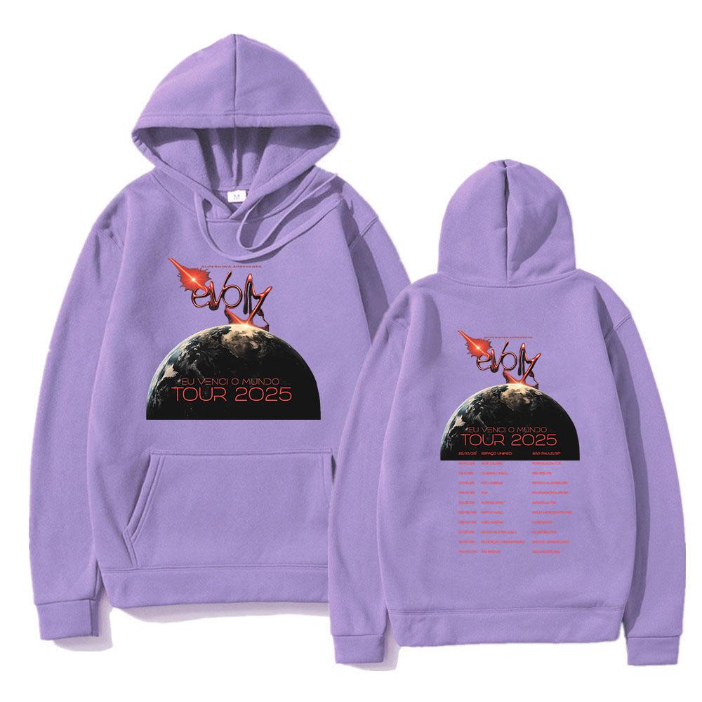 Худи для рэпера Veigh EVOM Tour 2025 Новая мода Мужские/женские Худи Харадзюку Зимняя одежда Пуловер Толстовка Винтажный