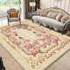 Роскошный ковер в европейском стиле для гостиной, с цветочным узором, для украшения, для спальни, большие ковры, зона дивана, нескользящий, легко чистить, напольный коврик