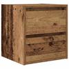 Wall Mounted Nightstand with Rustic Wood Look 38 x 34 x 40 cm