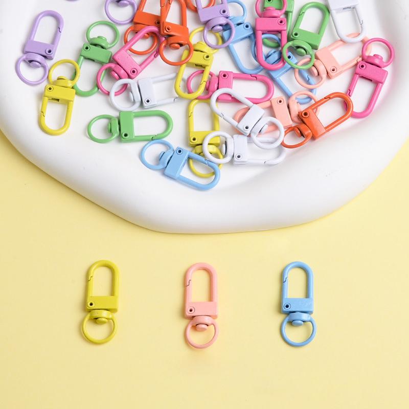 Yogodlns Мини карабины-брелоки из алюминиевого сплава случайных конфетных цветов - 10/50 шт.