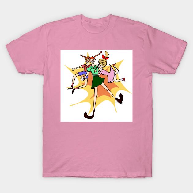 T Shirt Women Pippi Longstocking Harajuku Print Kawaii Tshirt Summer Short Sleeve Female T-Shirt Top Tee