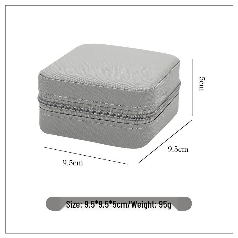 Бархатная шкатулка для драгоценностей на молнии: Портативное хранилище для ожерелий, браслетов, колец и серег