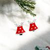 Серьги-пусеты «Снежинка-колокольчик»: Милый стиль Мори-гёрл, Сладкие и Очаровательные Рождественские Украшения в Подарок