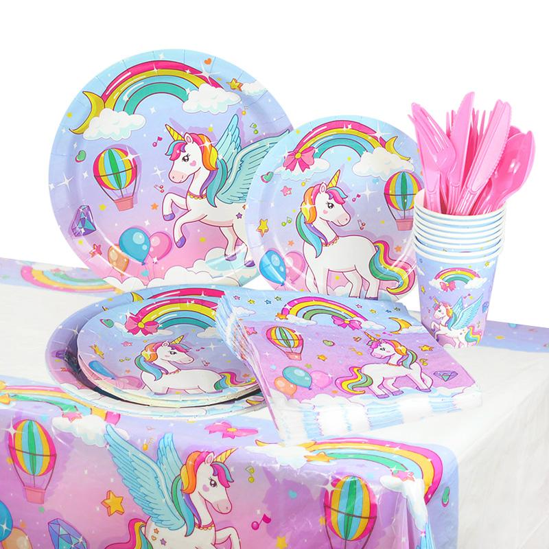 Rainbow Unicorn Standing Foil Balloons Kids Girls Unicorn Birthday Party Decoration Favors Baby Shower Supplies Animal Balloon
