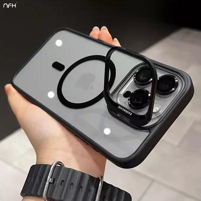 Роскошный магнитный держатель для объектива Magsafe, подставка, чехол для телефона для iPhone 15 Pro Max для iPhone 12 13 14 15 16 Plus, чистый защитный чехол