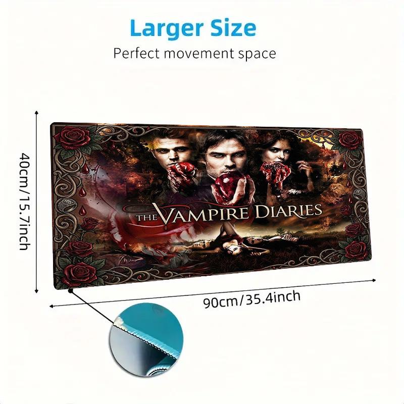 Vampire Diaries Color Mouse Pad Large Gaming Table Cushion Non-slip Laptop Tablet Big Mousepad XXL Mat Mini PC Playmat With Lock edge