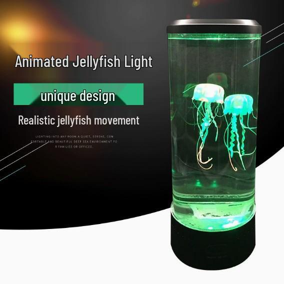 USB светодиодная лампа-медуза: Ночник, меняющий цвет, для атмосферы и бесшумный настольный декор