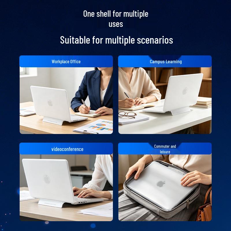 Защитный чехол-книжка из матового кристалла с подставкой для Apple MacBook Neo 13/14.2/15 Pro/Air
