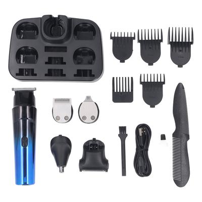 5 в 1 набор для стрижки волос для мужчин, бороды, носа, бритья, USB перезаряжаемый водонепроницаемый электрический волос