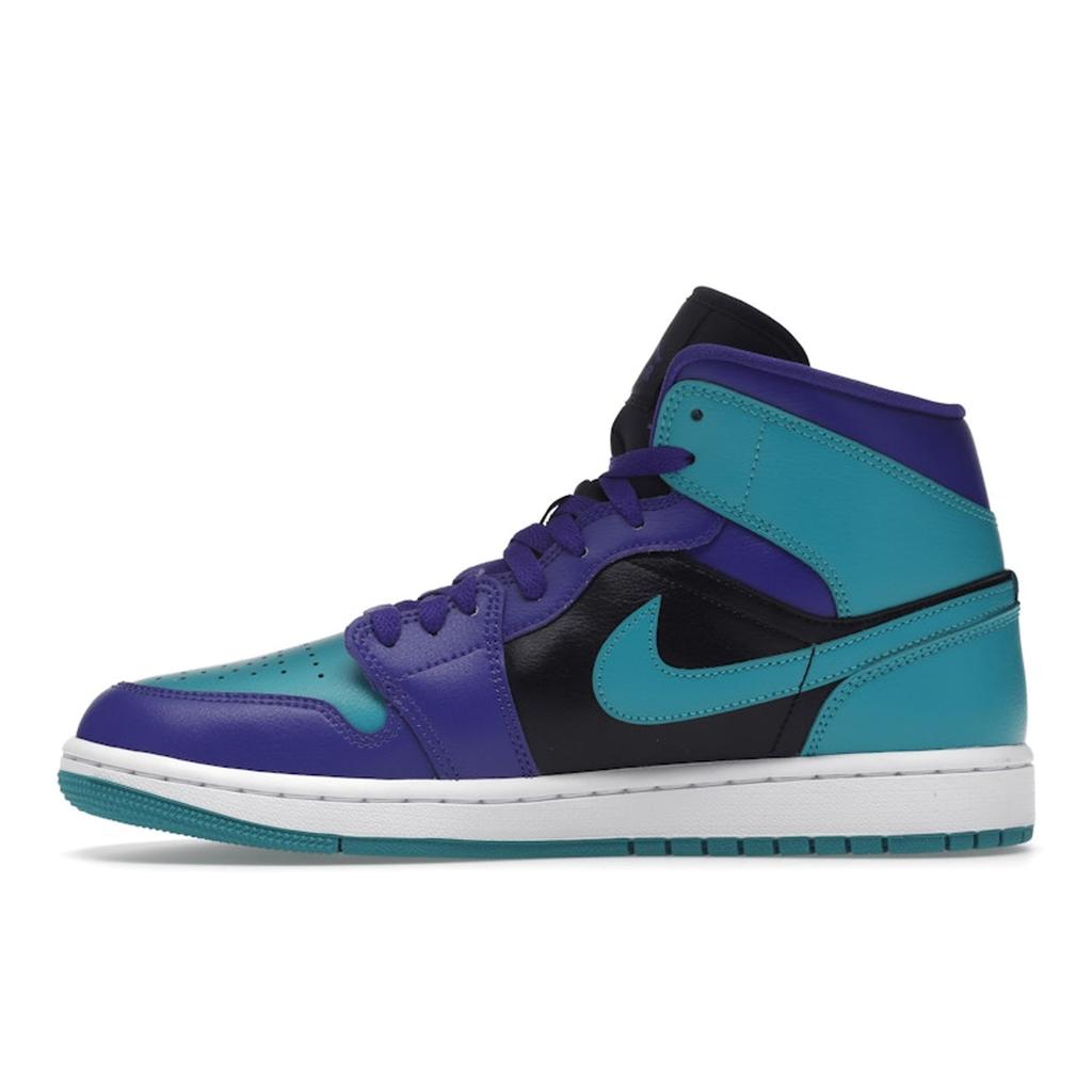 Air Jordan 1 Mid Black Grape Women Sneakers Purple Dark-Concord White BQ6472-502