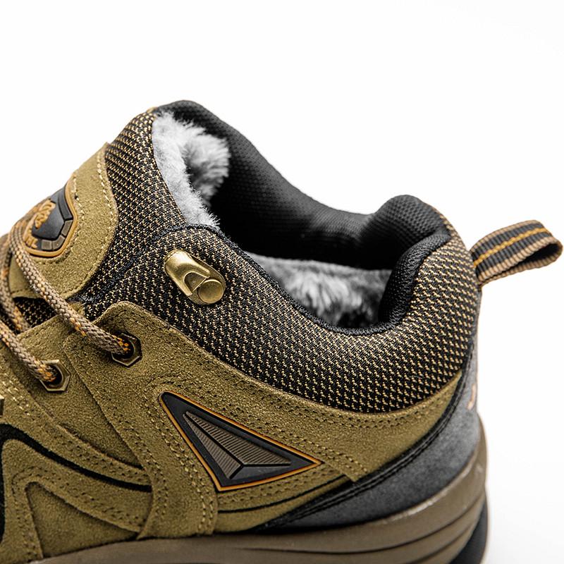 Мужские зимние ботинки, походные ботинки, зеленые, мужские, повседневные, для скалолазания, спортивные ботинки, теплые, с мехом, большого размера