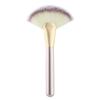 Makeup Brush Large Flat Highlight Blush Fan Shape Makeup Brush Powder Loose Face Soft and Cozy Even Color Tool, 1 Piece, 10 Handle Color L-4