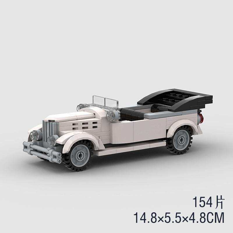 City Speed Convertible MOC Old Car Super Race Vehicle Model Building Block Racing Brick Technical Christmas Gift Rally Sport Toys