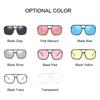 Black Square Oversized Sunglasses Woman Big Frame Pink Sun Glasses Female Mirror Oculos Unisex Gradient Hip Hop Shades